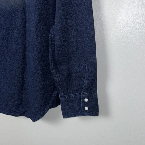 NWT Huckberry TAYLOR STICH TheWestern Shirt in Indigo Crepe - Picture 11 of 12